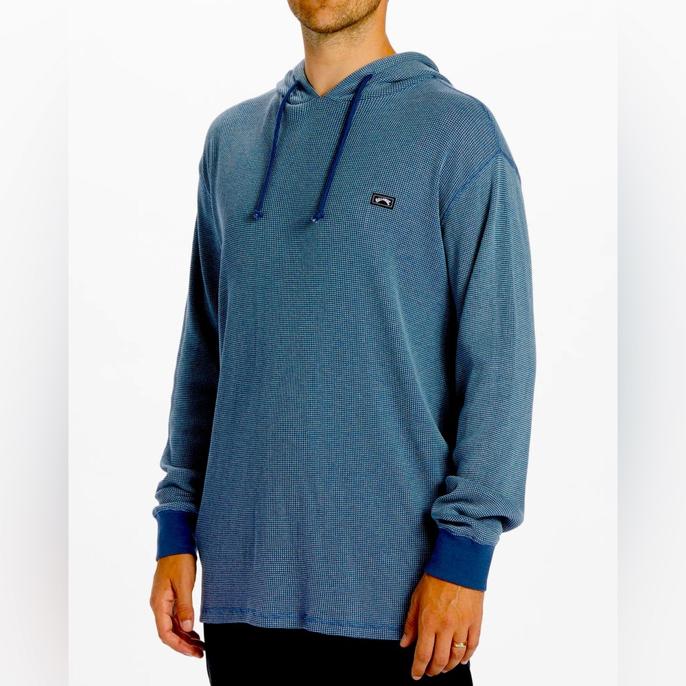 Billabong Men's Keystone Pullover Lightweight Waffle Knit Hoodie |Size Medium